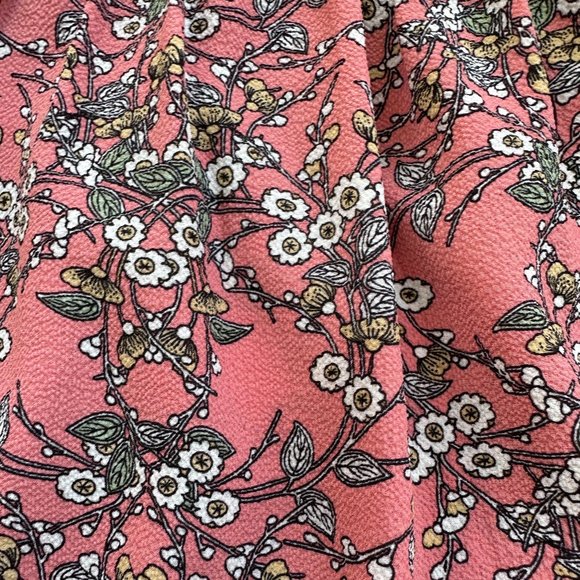 Max Edition Top Shirt Smocked Long Sleeve Size XL Pink Floral Boho #A71179 NWT - Picture 3 of 9